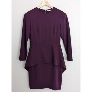 Alice + Olivia Dress Purple Mini Dress Peplum Skirt Size 6